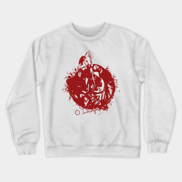 The Radiation - Red Crewneck Sweatshirt by Scailaret